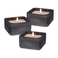 velas led cuadrarda de cera negro 12x12x65cm
