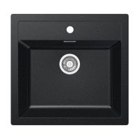 fregadero mepamsa cubo 5653 negro encastre 1 cubeta sintek 60 cm
