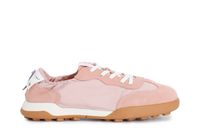 zapatillas con cordones en tejido de nailon y ante pink