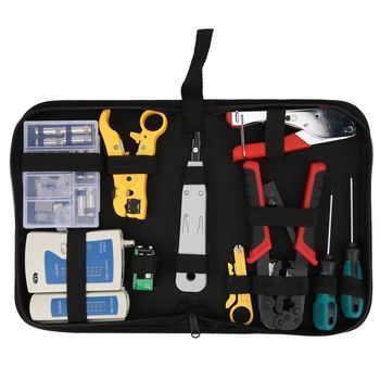 Kit Profesional Redes: Tester Lan Y Herramientas Mantenimiento Pc