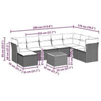 conjunto de sofas para el ocio al aire libre con cojines juego de 9 piezas