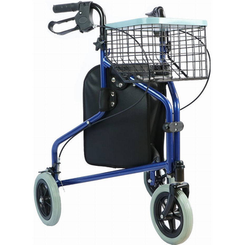 Práctico Andador De Tres Ruedas Con Cesta Y Bolso - Rf-621