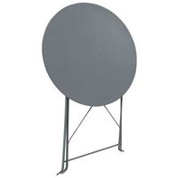 mesa y sillas bistro de jardin 3 uds  conjunto de mesa y sillas acero gris