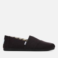 toms womens alpargata vegan canvas pumps - blackblack - uk 4