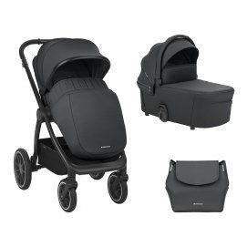 Carrito de bebé Kikkaboo 2 en 1 con capazo Naya Gris
