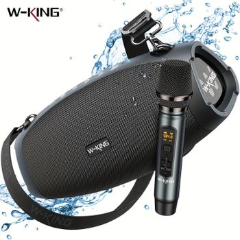 Altavoces Bluetooth Portátiles W-KING X10MIC (120W PICO) 70W con Micrófono Inalámbrico, Bluetooth Inalámbrico para Exteriores Resistente al Agua