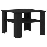 mesa de cafe - mesa de centro - mesa baja roble negro 60 x 60 x 42 cm madera de ingenieria