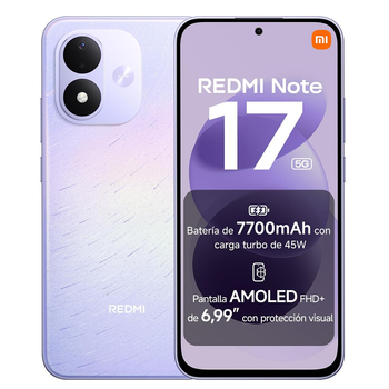 Teléfono inteligente Redmi Note 17 5G, batería de 7700 mAh, carga de 45 W, pantalla AMOLED FHD+ de 6,99
