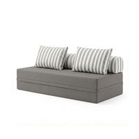 sofa modular 3 lugares convertible impermeable gris