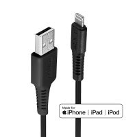 cable lightning lindy 31322 3 m usb a a macho negro
