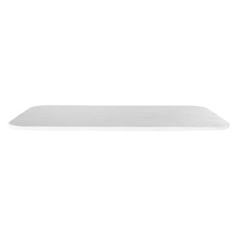 Tablero de mesa para hostelería rectangular de mármol blanco, 4 personas, L. 120 cm