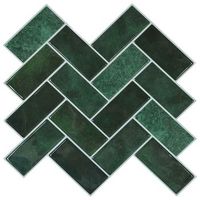 azulejo en espiga 20 uds verde oscuro 30 x 30 cm vidaxl