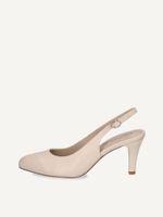 caprice sling pumps white made of leather with funnel heel size 41