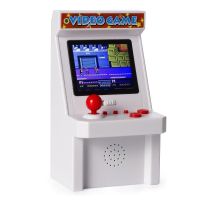 dam electronics consola arcade retro portatil 240 juegos pantalla 2 2 lcd blanca