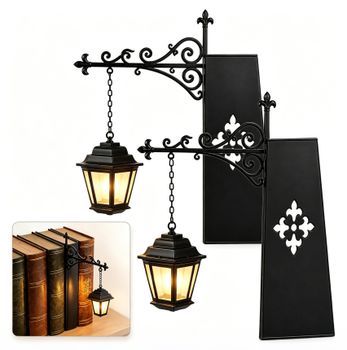 Iluminación decorativa para estantería, luz LED nocturna cálida multifuncional, linterna de biblioteca vintage, luz colgante para estantería, adorno para el hogar y la habitación