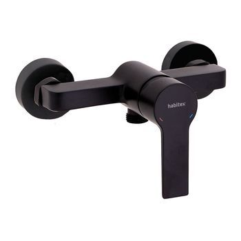 Grifo Monomando Ducha Habitex Serie Elisa Matte Negra