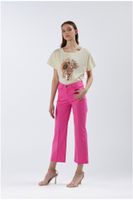 pantalon culotte tenido en prenda hot pink 24