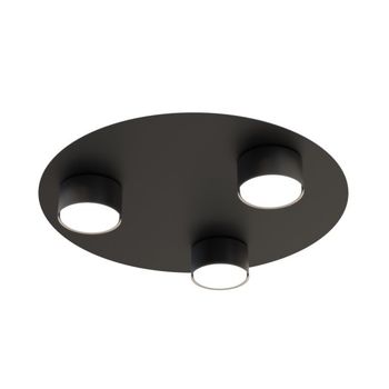 Lámpara de techo qeri negro (3 luces)