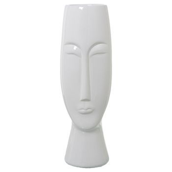 Jarron Rostro Blanco Brillo