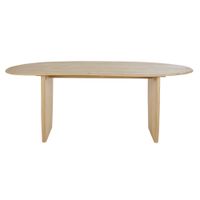 mesa de comedor de madera de fresno maciza beige para 68 personas l 200 cm
