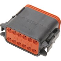 conector de cable electrico carcasa deutsch 12 pines macho negro