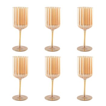 Copas de vino doradas - lote de 6