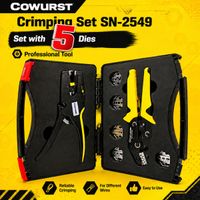 kit de herramientas de crimpado con trinquete sn-2549 con 5 matrices intercambiables crimpadora de terminales electricos portatil caja de almacenamiento