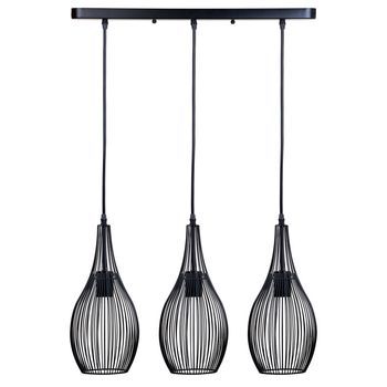 Lámpara De Techo De Metal Negra 58x17x94