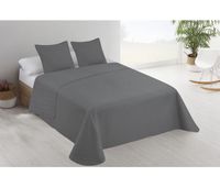 colcha lisa  cojines acolchada belmonte cama 90 gris 180x260cm