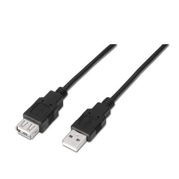 Nanocable Cable USB 2.0 Tipo A a USB Tipo A Macho/Hembra 3m Negro