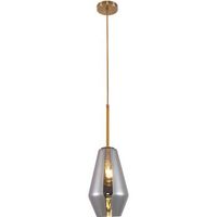lampara de techo de cristal - lampara colgante diseno vintage - alua gris transparent
