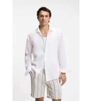 boss para hombre 50567579 camisa relegant 6 blanco 5xl casual lino clasico manga larga
