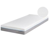 colchon de espuma blanco con tela gris 90 x 200 cm tamano individual medio firme glee