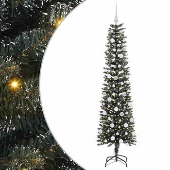 Árbol De Navidad Artificial Verde 180 Cm Pvc, Plástico Y Acero Vidaxl