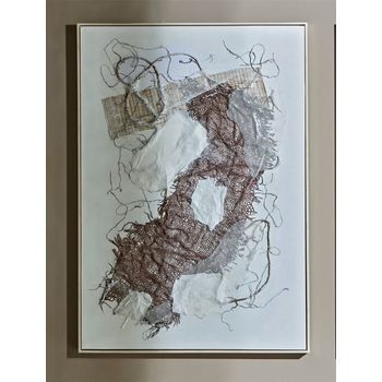 Cuadro Moderno Abst. Malla Rojiza Con Marco 72x5x102 Cm