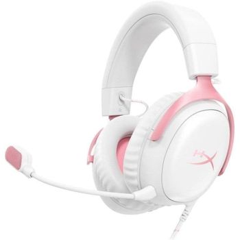 HyperX Cloud III Auriculares Gaming USB Blanco/Rosa