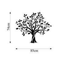 decoracion pared de metal monumental arbol 14 negro 85x74 cm