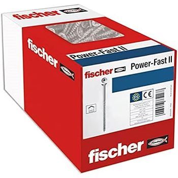 Fischer Caja De Tornillos Para Madera Rosca Parcial, Cincado, 4x60