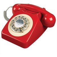 wild  wolf 746 corded phone - phone box red red