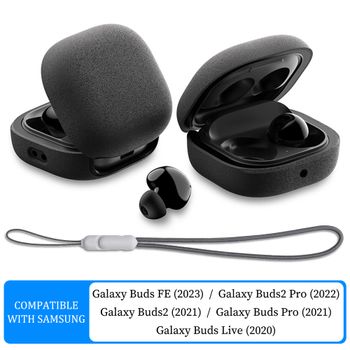 Funda Protectora Rígida de Alta Calidad con Cordón para Samsung Galaxy Buds2 Pro / Buds2 / Buds Pro / Buds FE