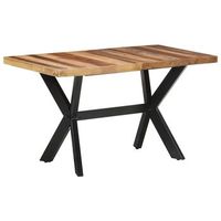 mesa de comedor de madera acacia acabado miel 140x70x75 cm vidaxl