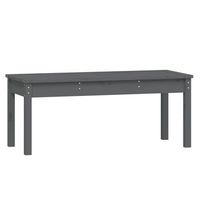banco de jardin  banco de exterior  silla de jardin madera maciza de pino gris 109x44x45 cm