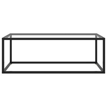 Mesa De Café - Mesa De Centro Negra Con Vidrio Templado 100x50x35 Cm