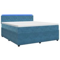cama tapizada 144x200x1005 cm  - azul