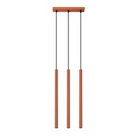 lampara colgante vacu rojo 3 luces