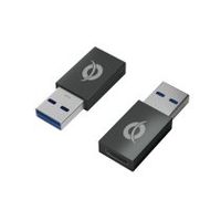 conceptronic donn10g cambiador de ganero para cable usb a usb c negro