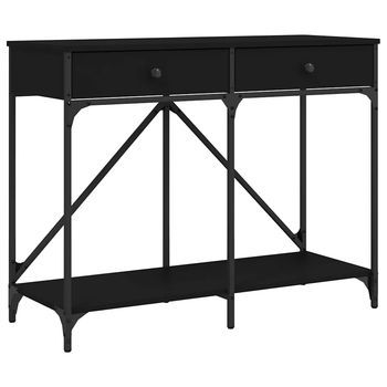 Mesa Consola | Mesa De Entrada | Mesa Auxiliar Madera De Ingeniería Negra 100x39x78,5 Cm
