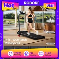 caminadora robore u18f con inclinacion del 15 velocidad maxima de 105 kmh motor de 25 hp 3 niveles de inclinacion capacidad de 136 kg pantalla led bajo nivel de ruido