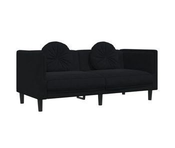 Vidaxl sofá con cojines 2 plazas terciopelo negro