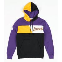 sudadera lakers color blocked mitchell and ness